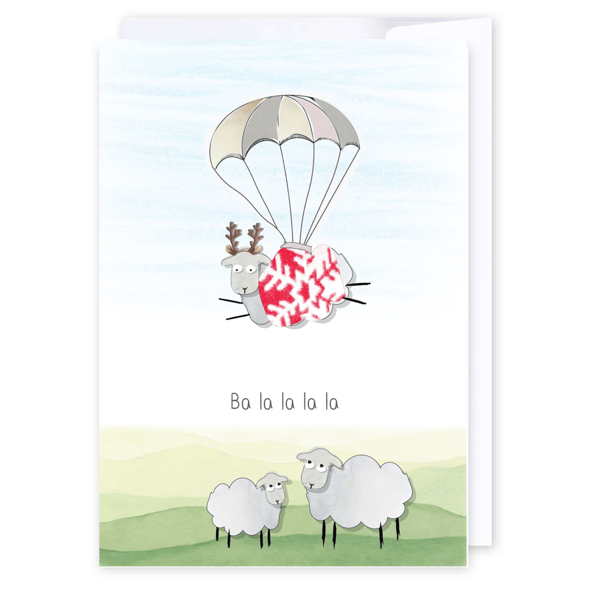Ba la la la la: NZ Made Greeting Card, Christmas, Jandal & Ink, New by iCandy Publishing