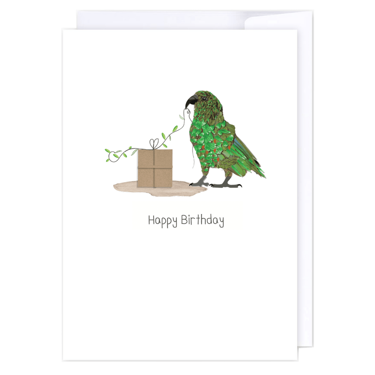 Cheeky Birthday Kea: NZ Made Greeting Card, Birthday, Jandal & Ink, Kiwiana by iCandy Publishing