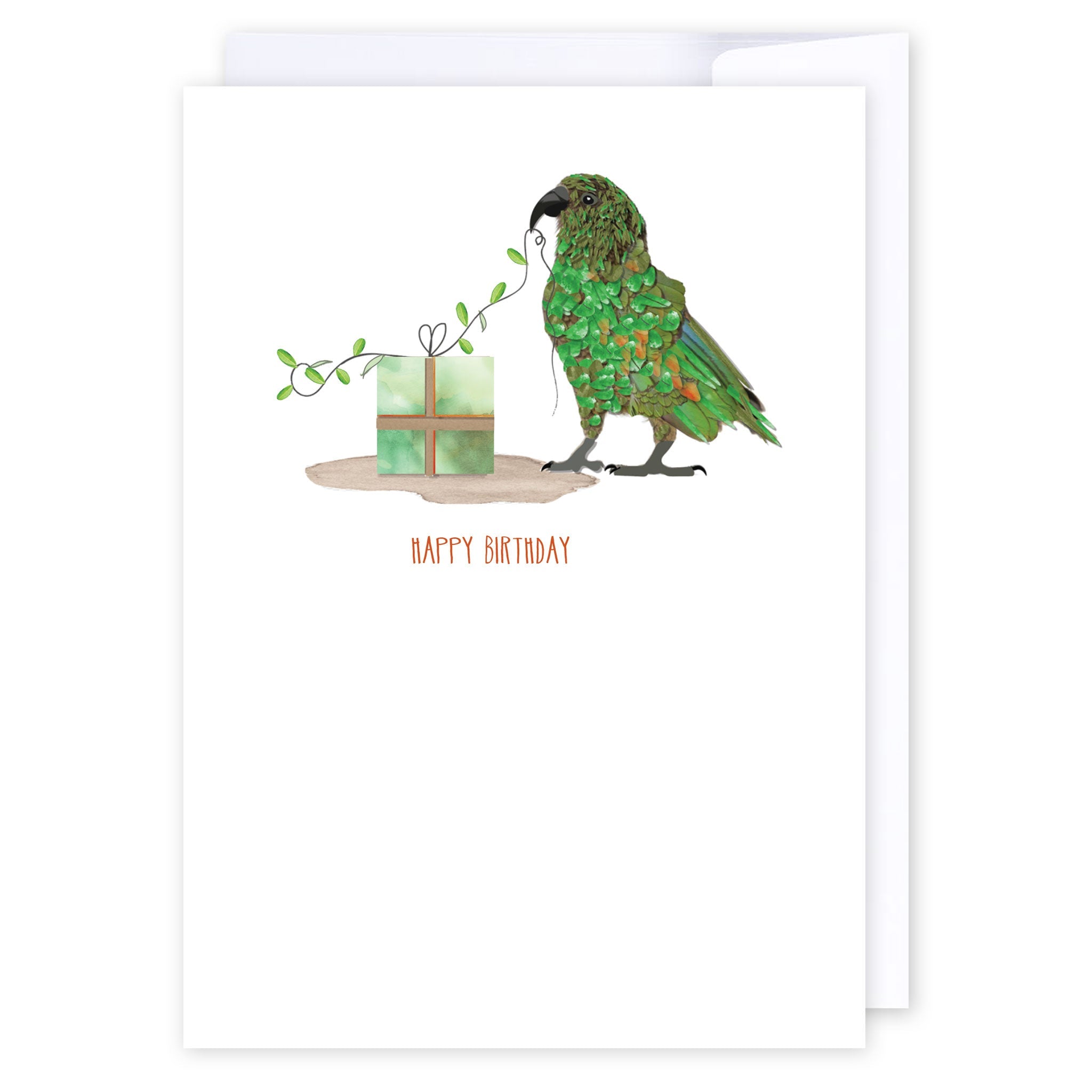 Cheeky Birthday Kea: NZ Made Greeting Card, Birthday, Jandal & Ink, Kiwiana by iCandy Publishing
