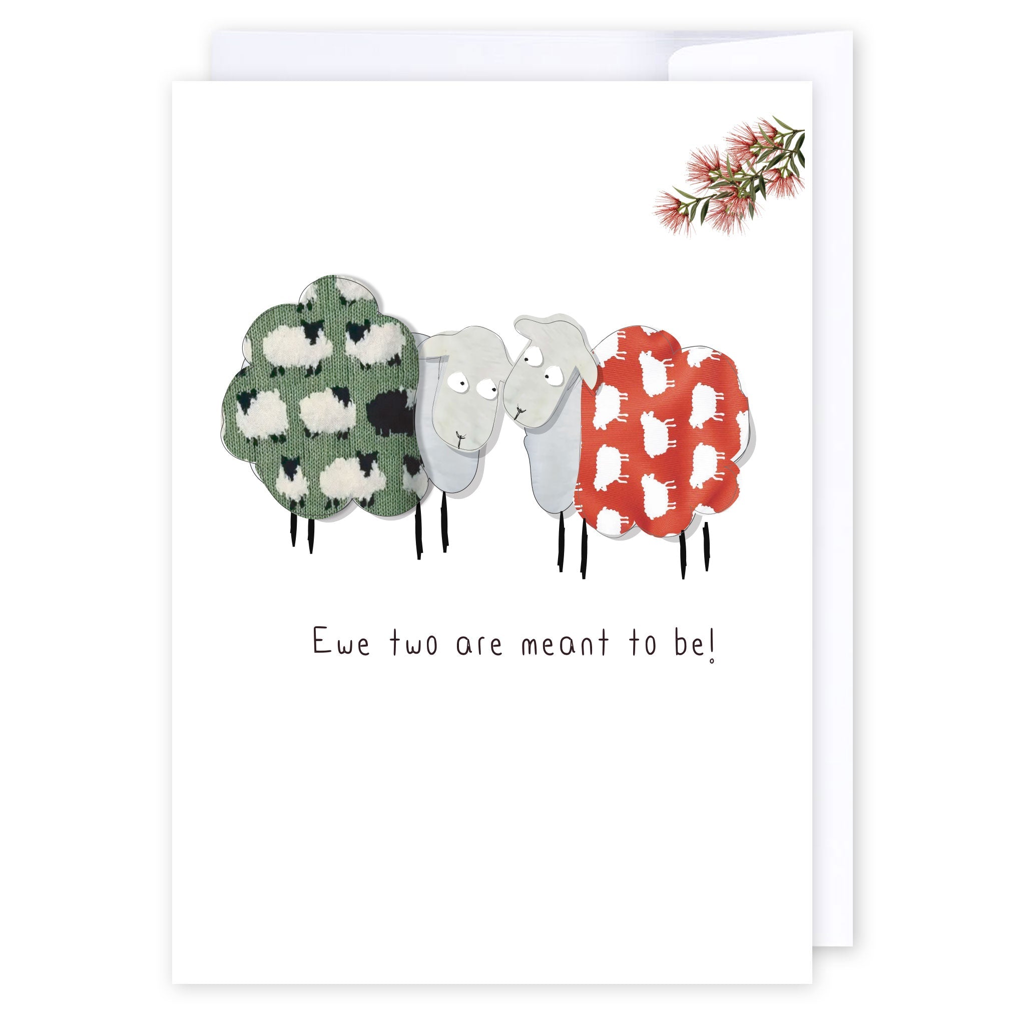 Ewes were meant to be: NZ Made Greeting Card, Anniversary, Kiwiana, Love by iCandy Publishing