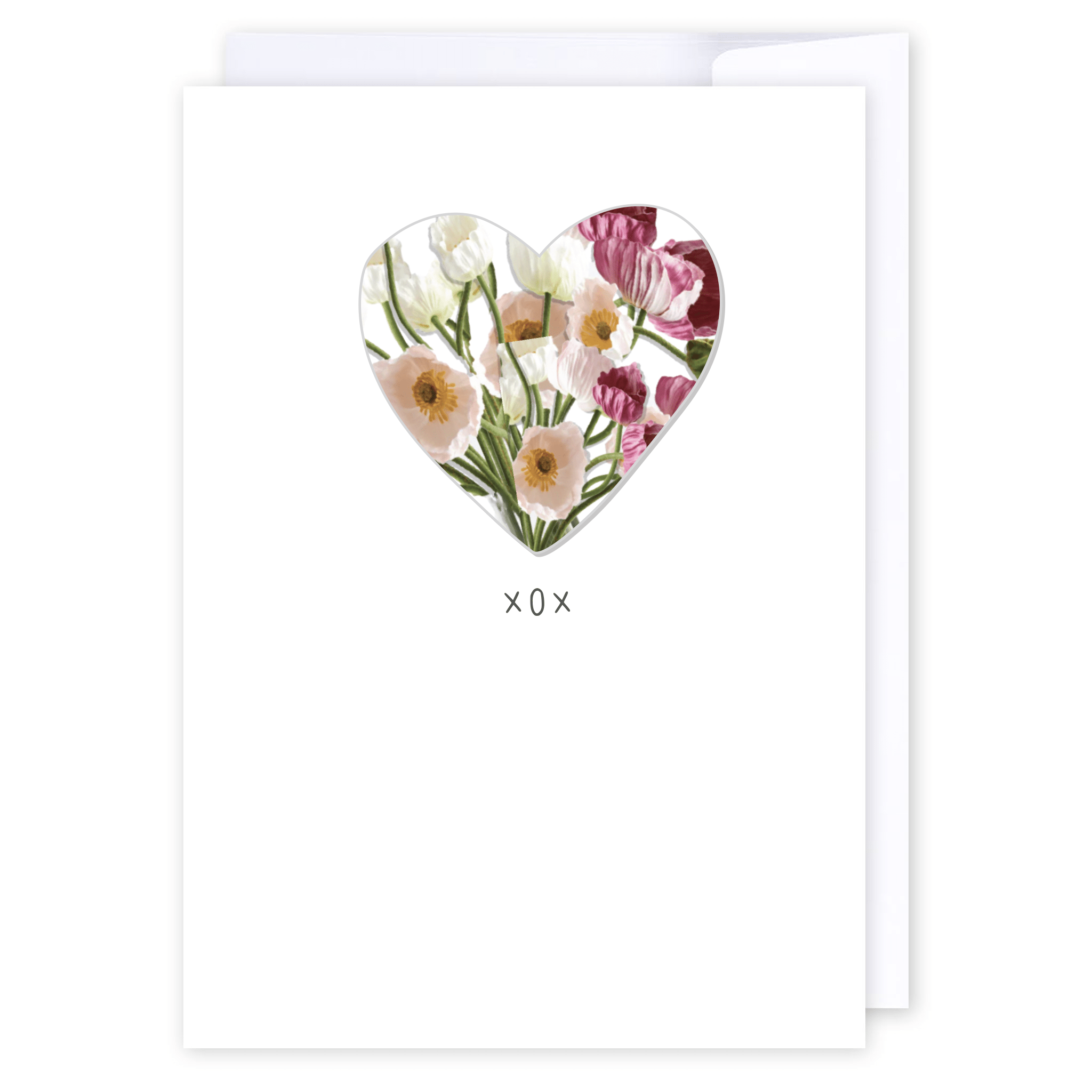 Floral heart: NZ Made Greeting Card, Anniversary, Lisa&