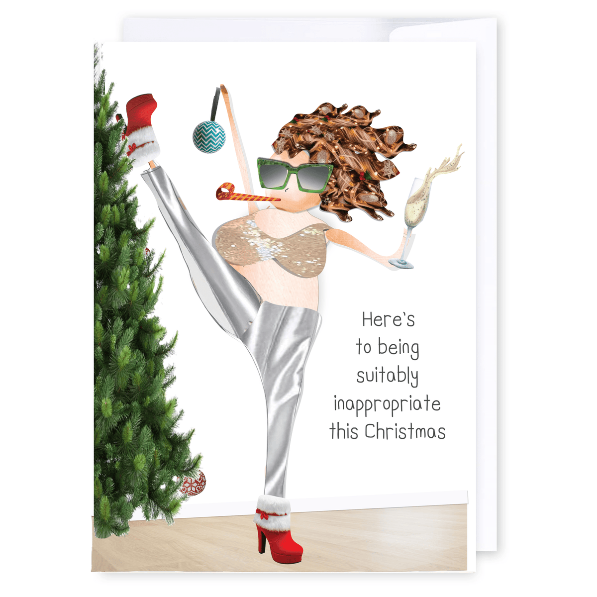 Here’s to Being Inappropriate: NZ Made Greeting Card, Christmas, Hilda & Co., by iCandy Publishing
