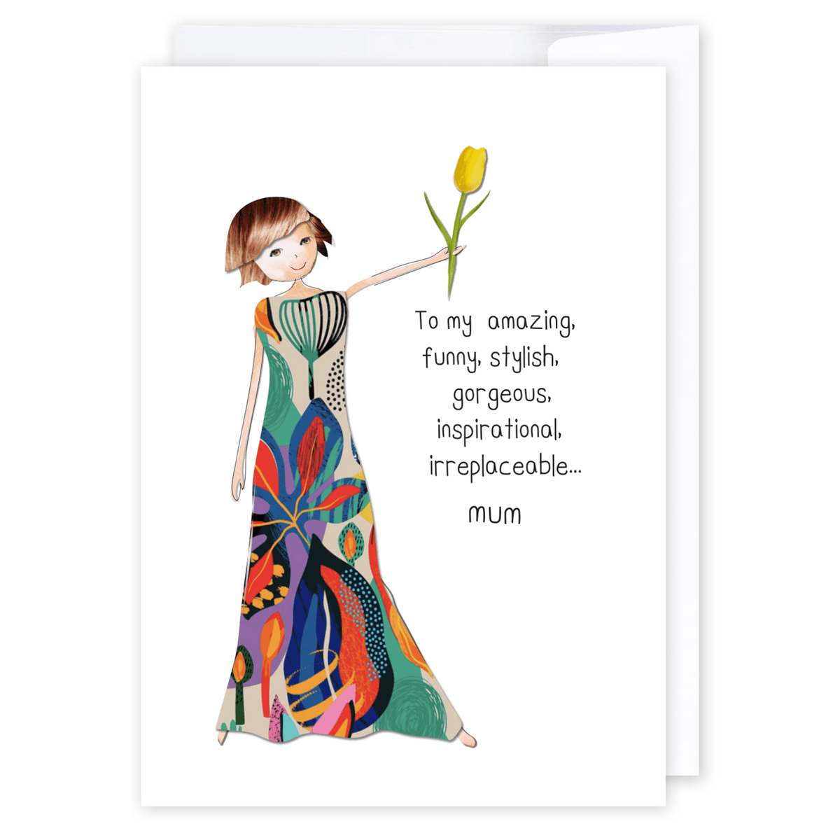 Irreplaceable mum: NZ Made Greeting Card, Appreciation, Hilda & Co., Mother's Day by iCandy Publishing