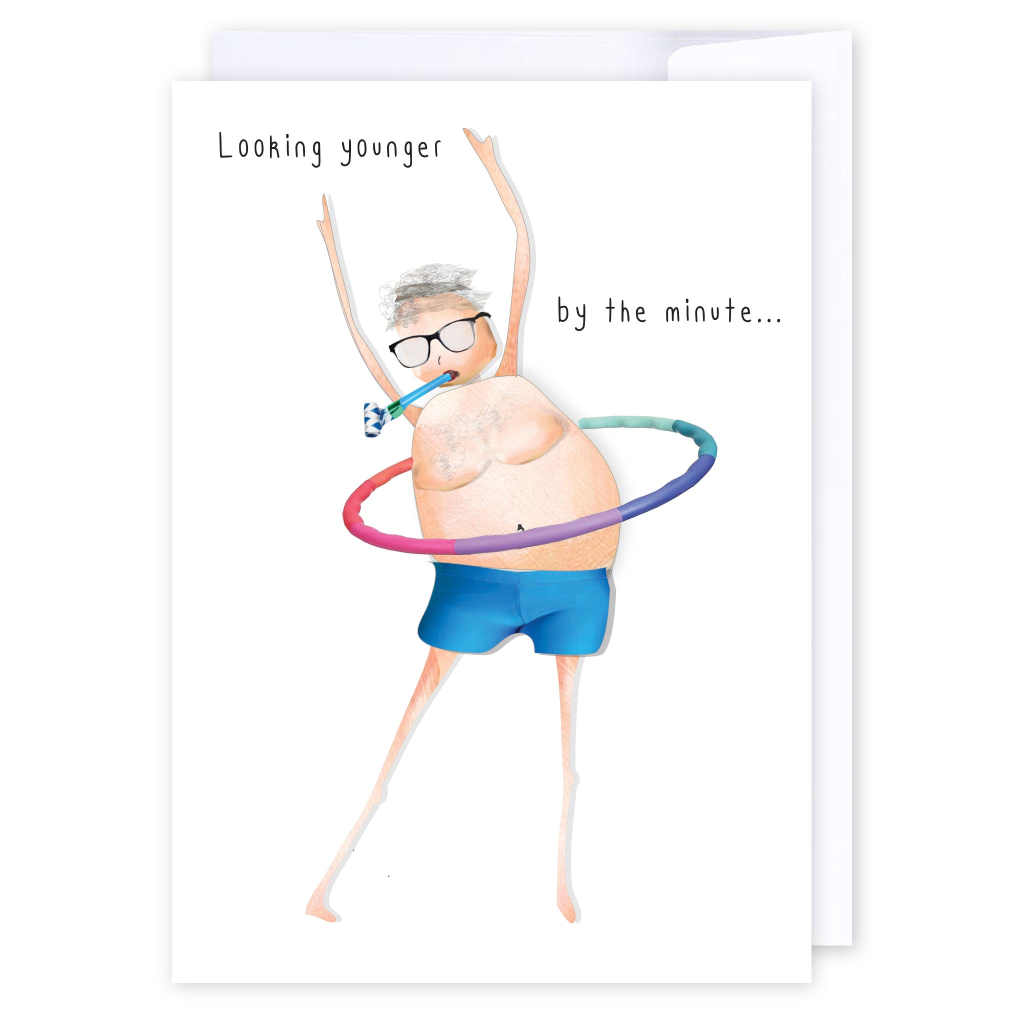 Looking Younger By The Minute: NZ Made Greeting Card, Birthday, For Him, Fun by iCandy Publishing