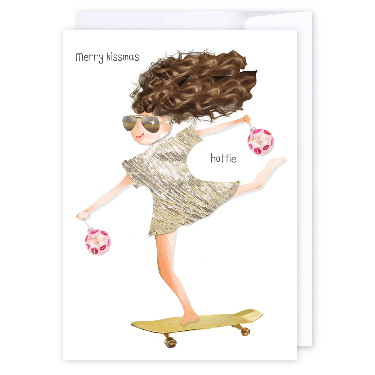 Merry Kissmass: NZ Made Greeting Card, Christmas, Hilda & Co., New by iCandy Publishing