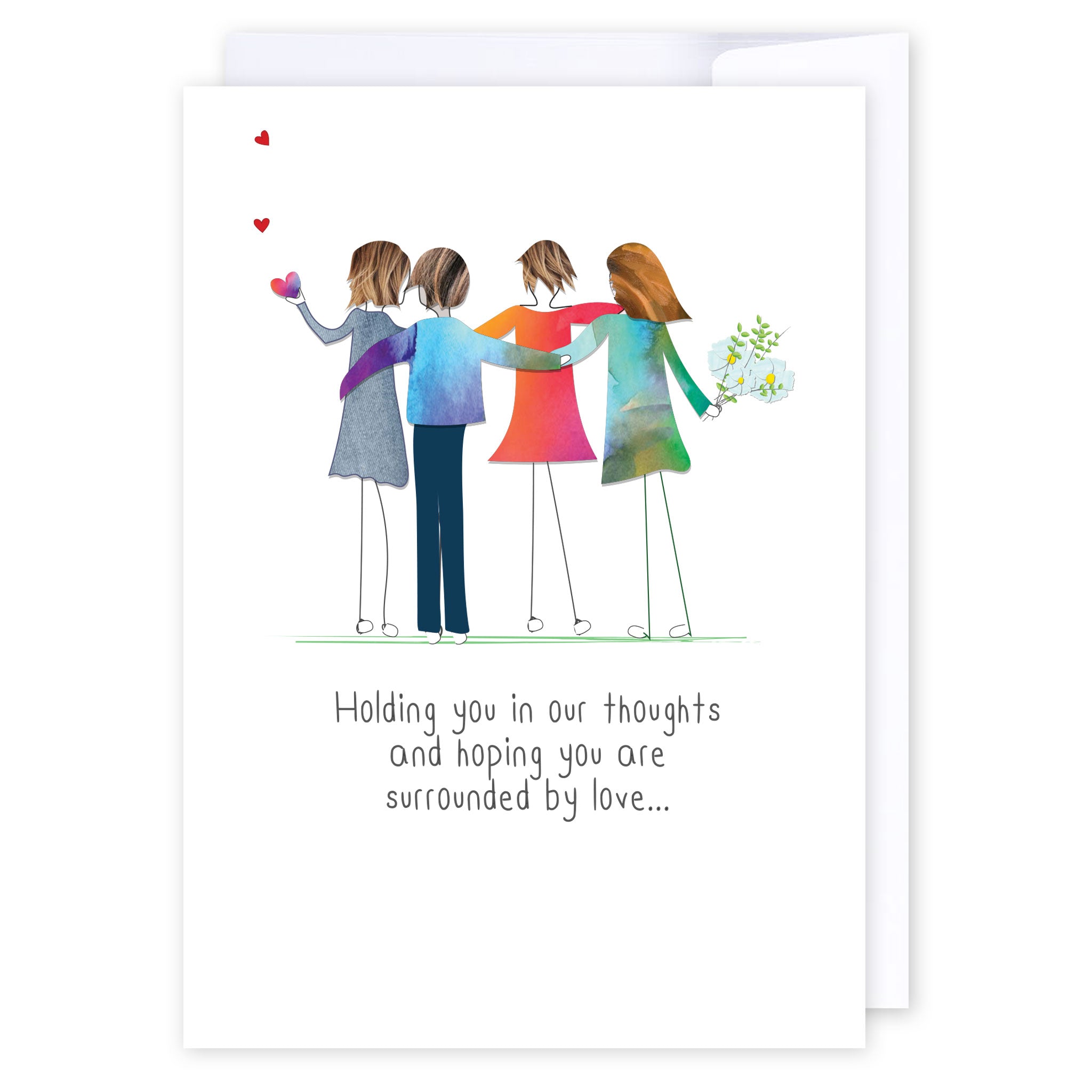 Surrounded by love: NZ Made Greeting Card, Sympathy, Thinking of you, by iCandy Publishing