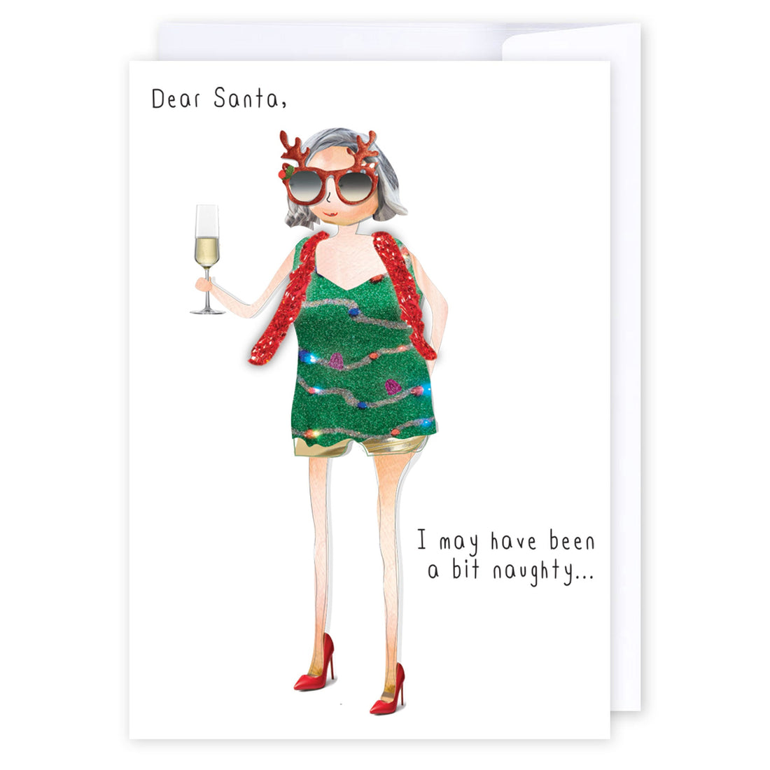 A Bit Naughty: NZ Made Greeting Card, Christmas, , by iCandy Publishing