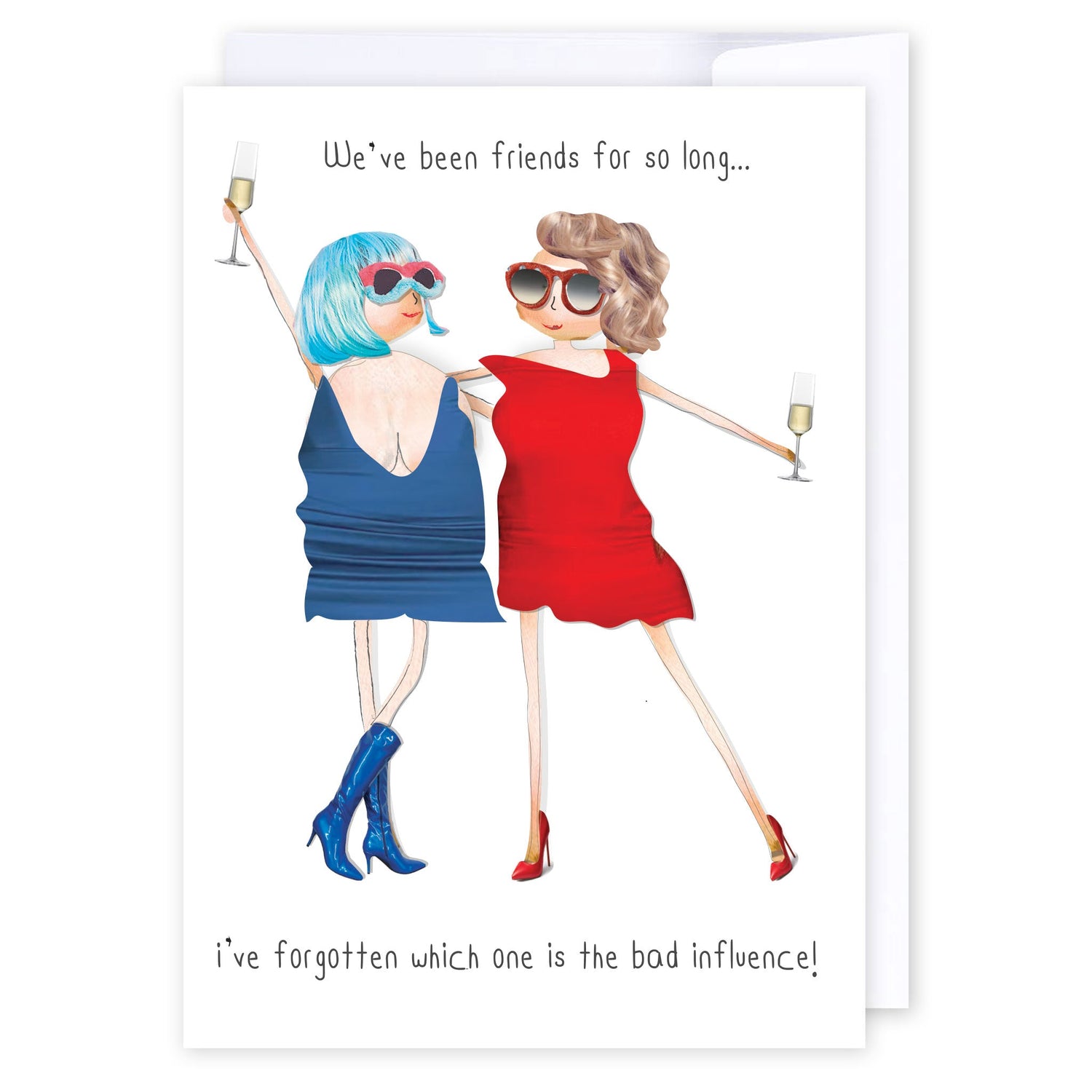Bad influence: NZ Made Greeting Card, For Her, Friendship, Fun by iCandy Publishing
