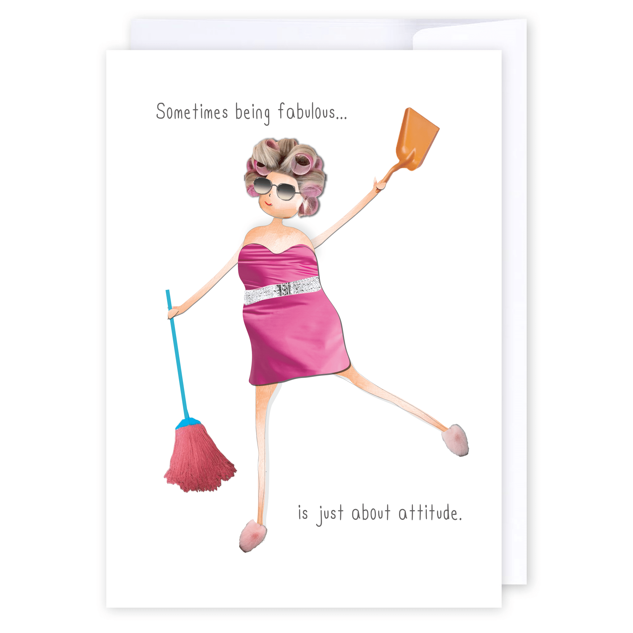 Being fabulous is all about attitude: NZ Made Greeting Card, Encouragement, Fun, Hilda &amp; Co. by iCandy Publishing