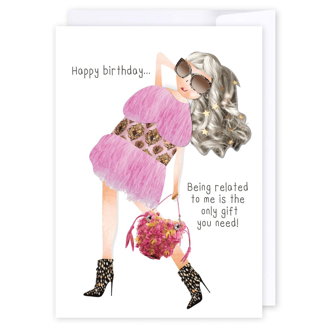 Being related to me birthday: NZ Made Greeting Card, Birthday, Hilda &amp; Co., New by iCandy Publishing