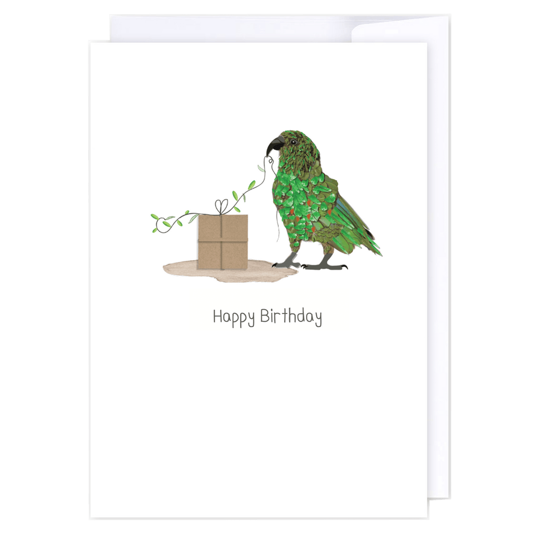 Cheeky Birthday Kea: NZ Made Greeting Card, Birthday, Jandal &amp; Ink, Kiwiana by iCandy Publishing