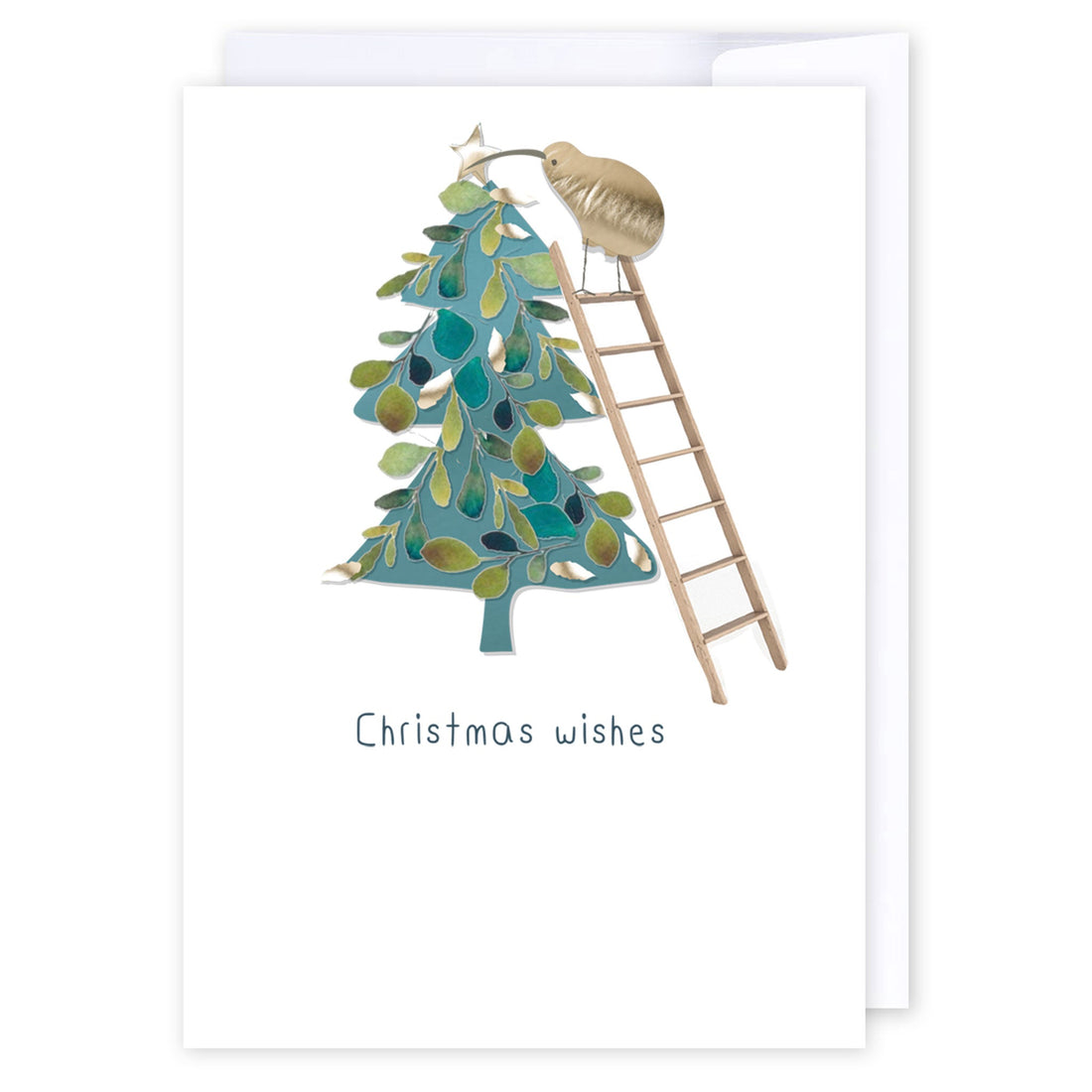 Christmas Wishes Kiwi: NZ Made Greeting Card, Christmas, Kiwiana, by iCandy Publishing