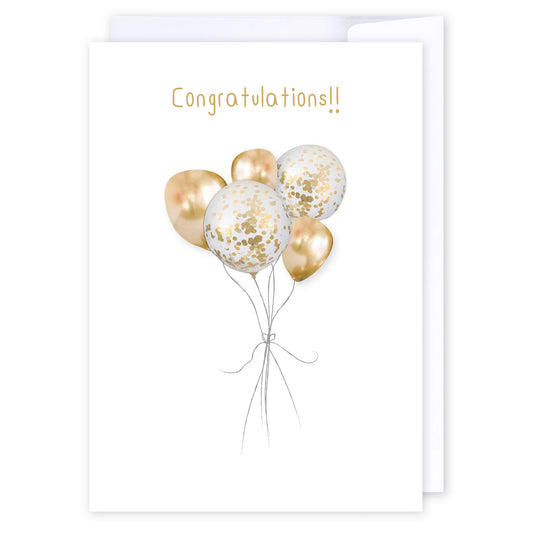 Congratulations Balloons: NZ Made Greeting Card, Congratulations, Lisa's letters, by iCandy Publishing