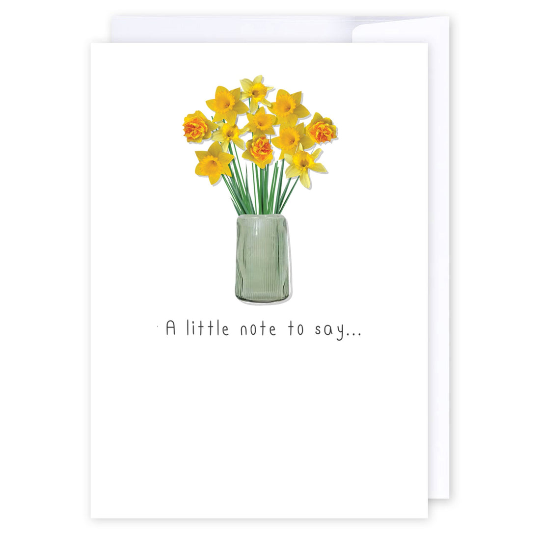 Daffodil Note: NZ Made Greeting Card, New, Versatile Message, by iCandy Publishing