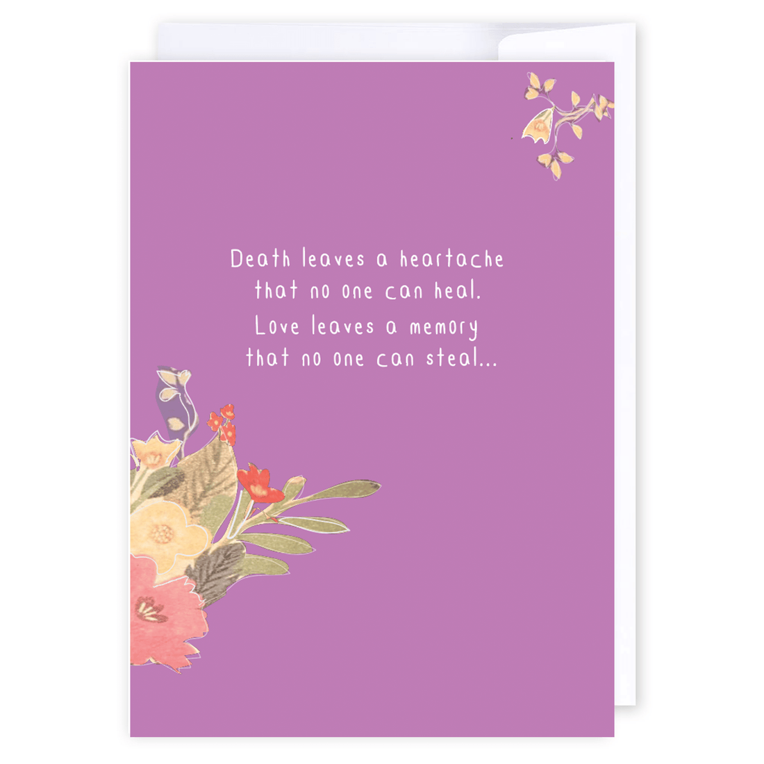 Death leaves a heartache: NZ Made Greeting Card, Clearance, Lisa&