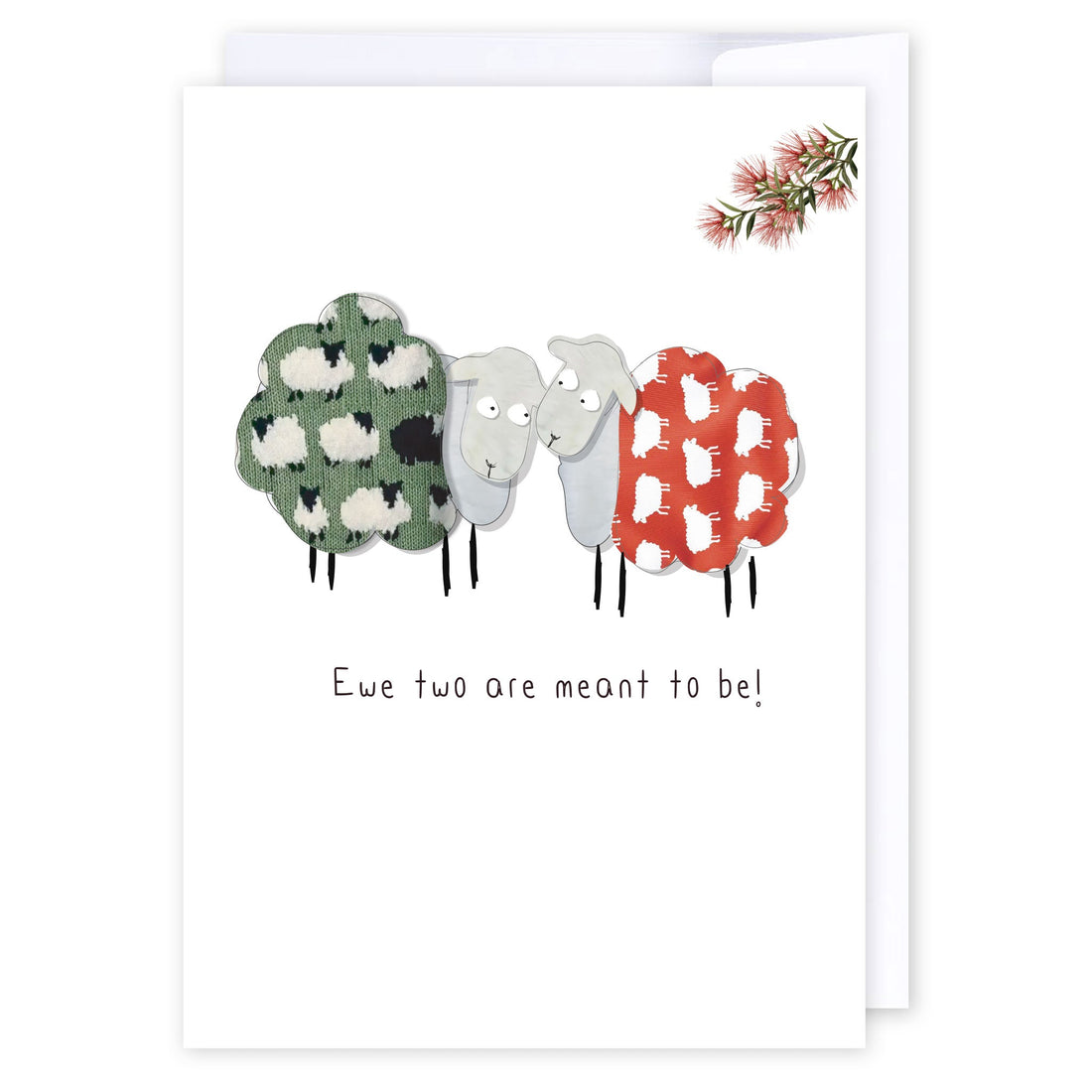 Ewes were meant to be: NZ Made Greeting Card, Anniversary, Kiwiana, Love by iCandy Publishing