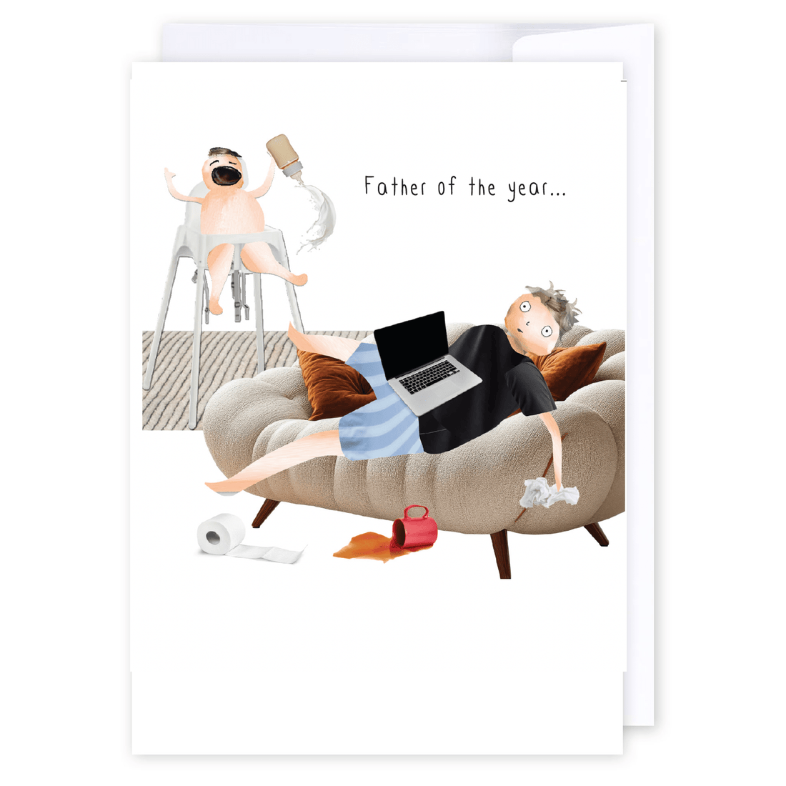 Father of the year: NZ Made Greeting Card, Dads, Father&
