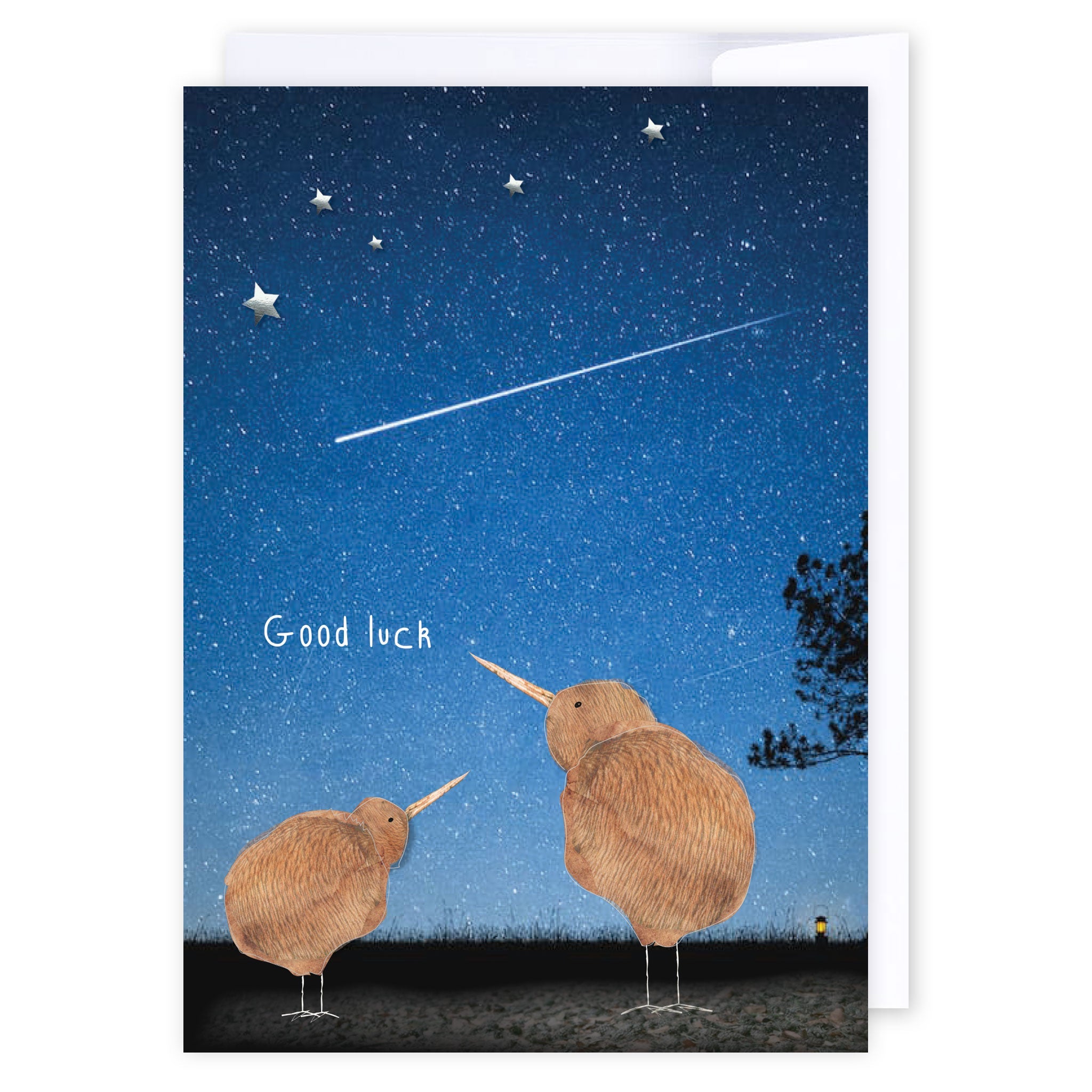 Good luck Kiwi: NZ Made Greeting Card, Encouragement, Jandal &amp; Ink, Kiwiana by iCandy Publishing