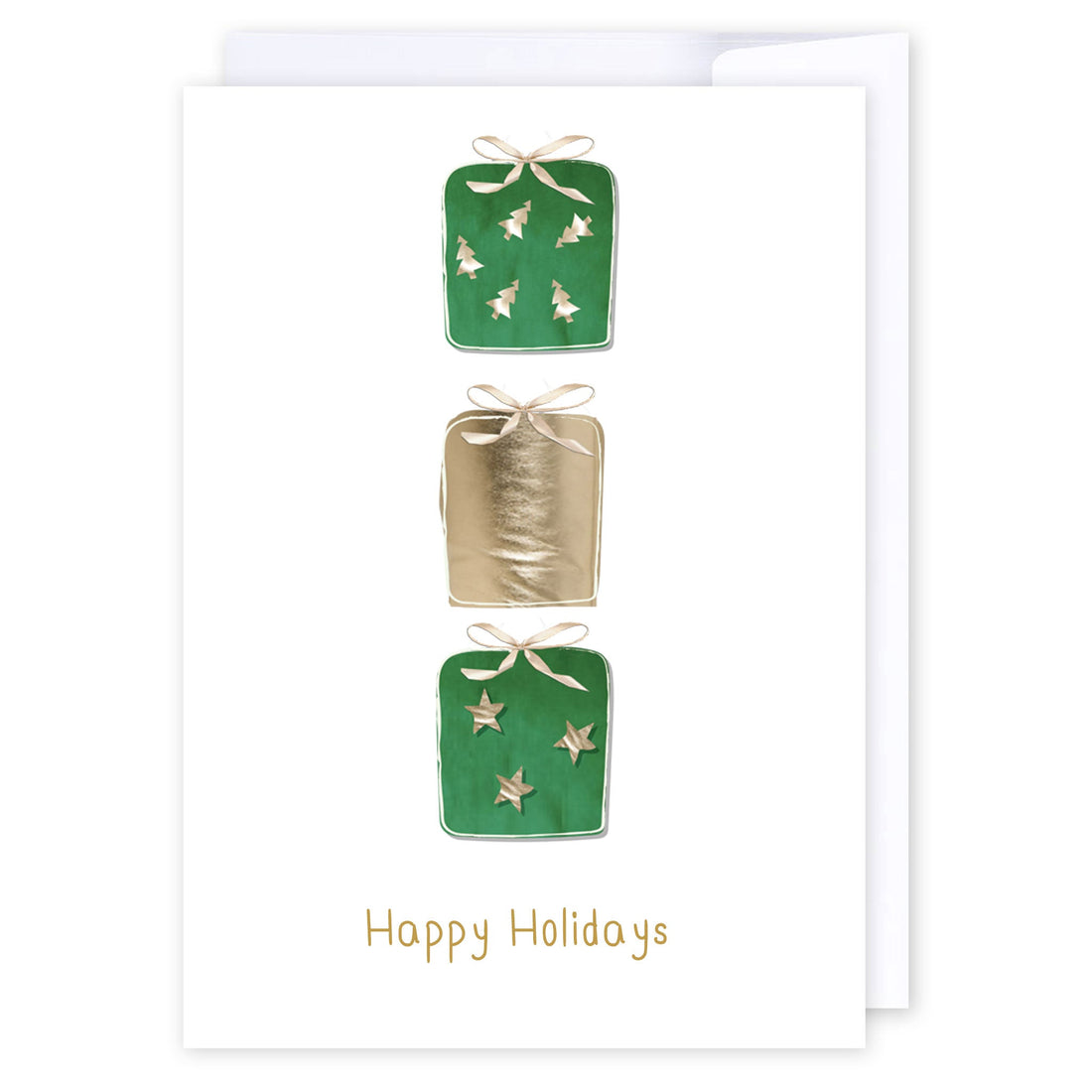Green and Gold Gifts: NZ Made Greeting Card, Christmas, , by iCandy Publishing