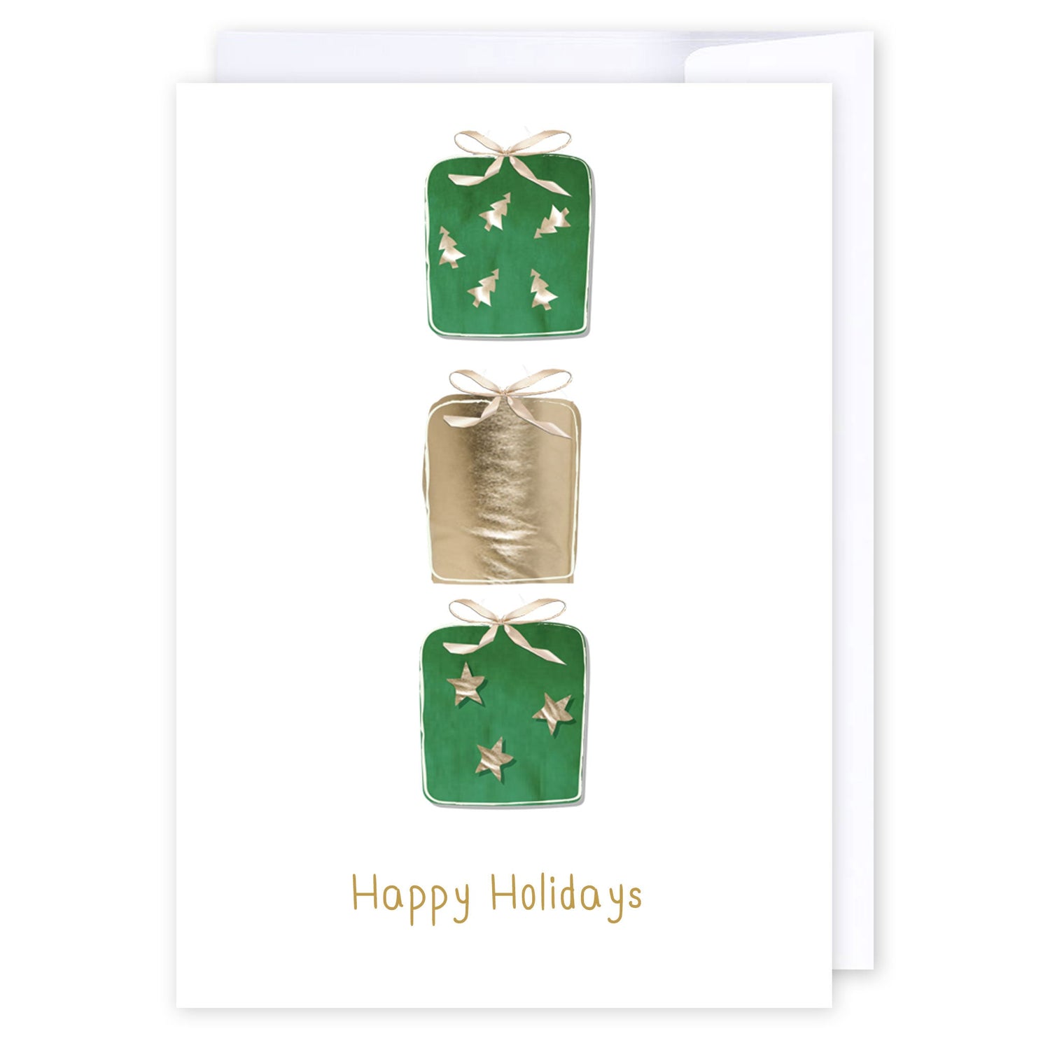 Green and Gold Gifts: NZ Made Greeting Card, Christmas, , by iCandy Publishing