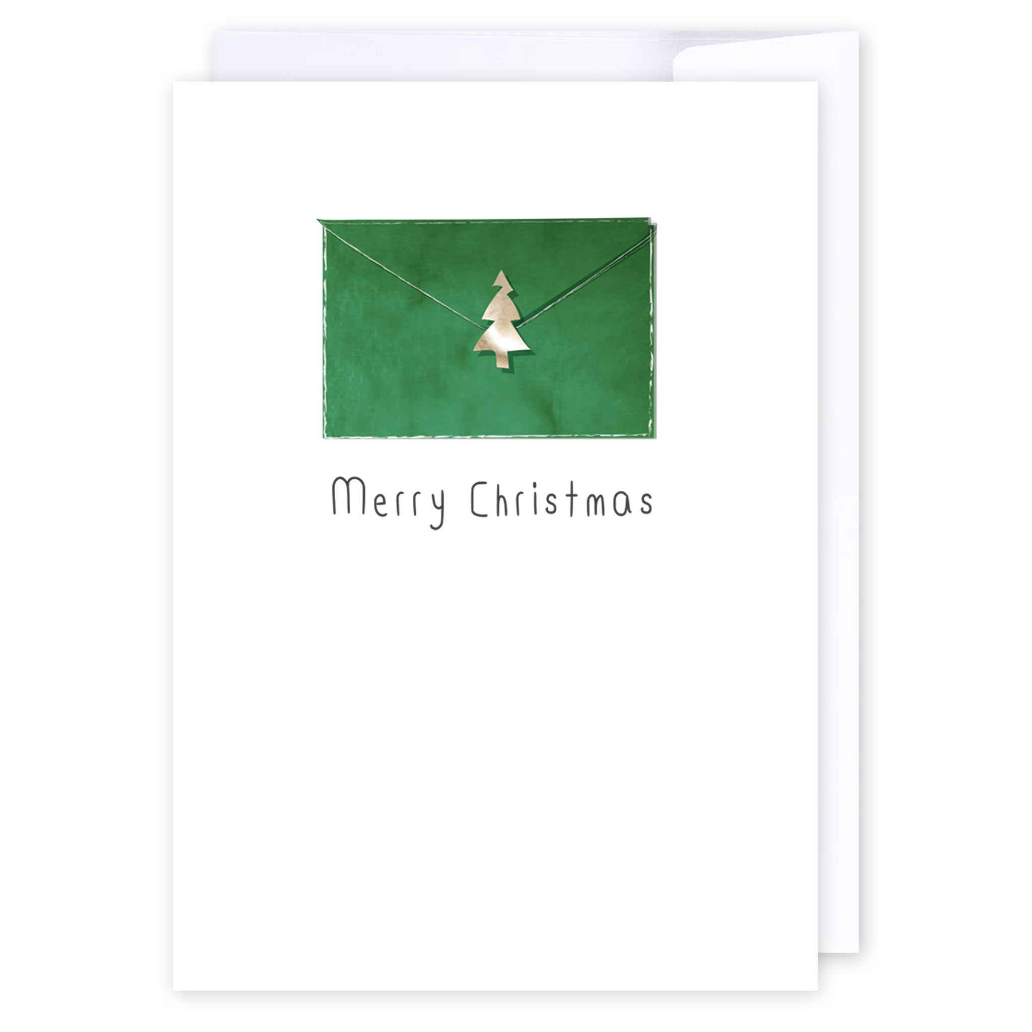 Green Christmas Envelope: NZ Made Greeting Card, Christmas, , by iCandy Publishing