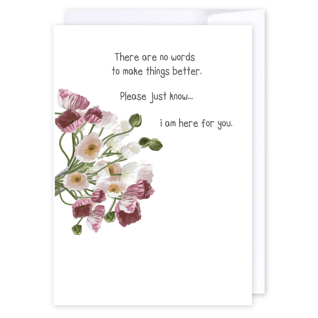I am here for you: NZ Made Greeting Card, Clearance, Sympathy, Thinking of you by iCandy Publishing