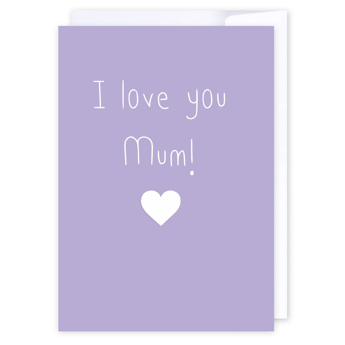I love you mum purple: NZ Made Greeting Card, Birthday, Mums, New by iCandy Publishing