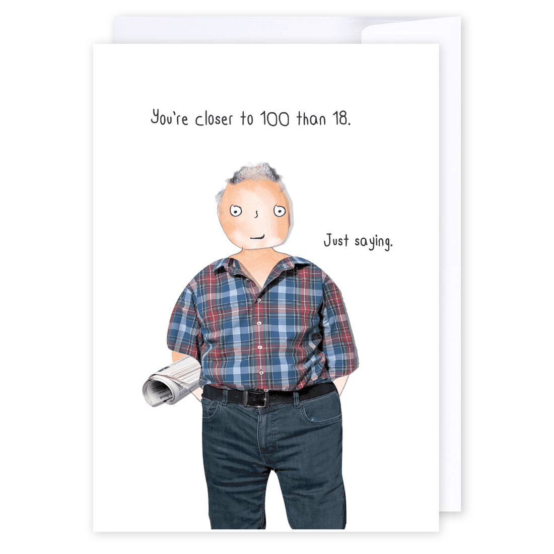 Just saying: NZ Made Greeting Card, Dads, Father&