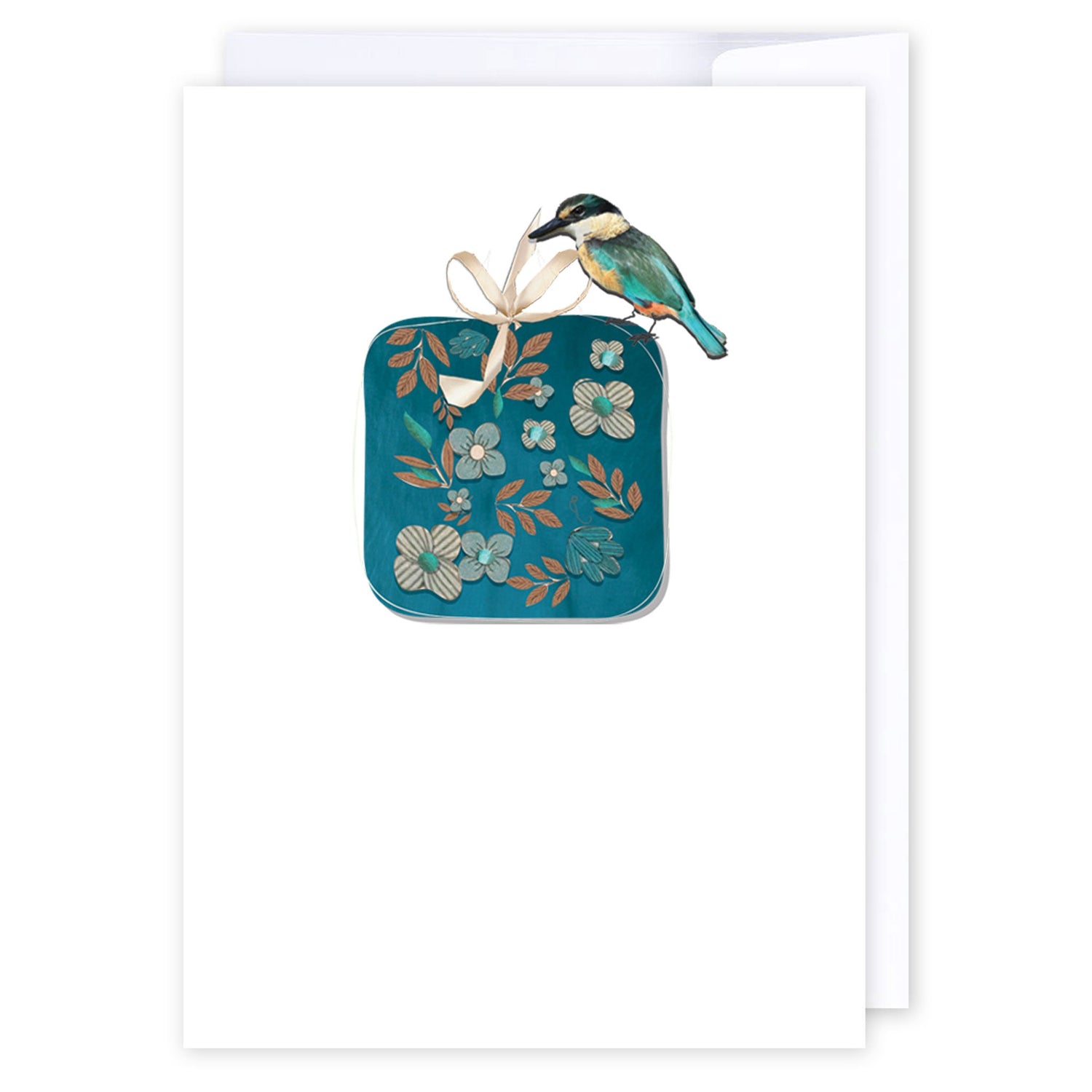 Kingfisher Gift: NZ Made Greeting Card, Jandal &amp; Ink, Kiwiana, New by iCandy Publishing