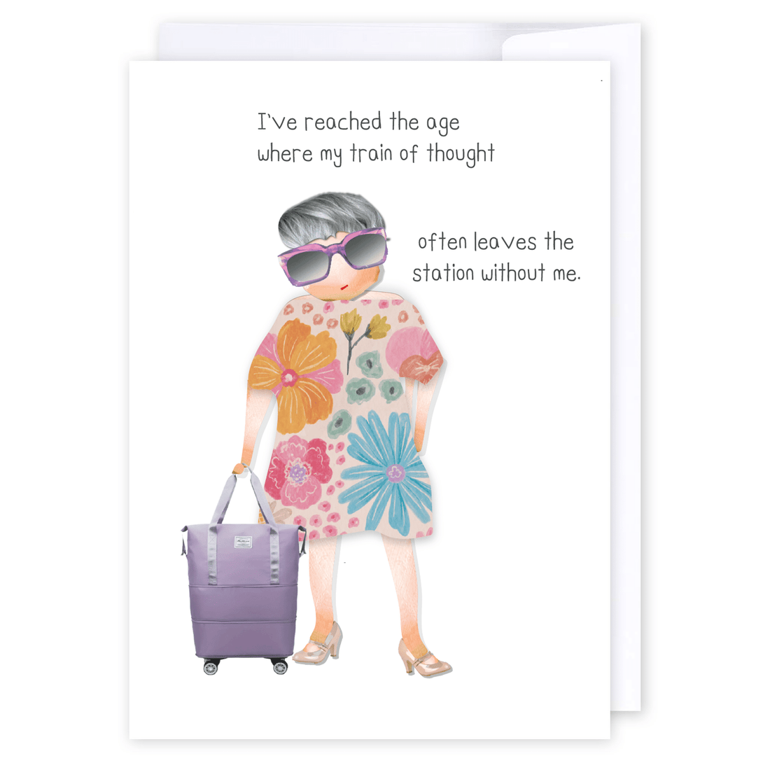 Leaving the station: NZ Made Greeting Card, Encouragement, For Her, Friendship by iCandy Publishing