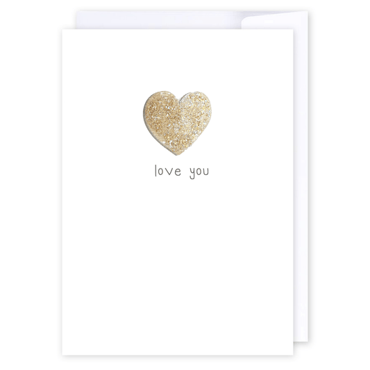 Love you heart: NZ Made Greeting Card, Anniversary, Lisa's letters, Love by iCandy Publishing