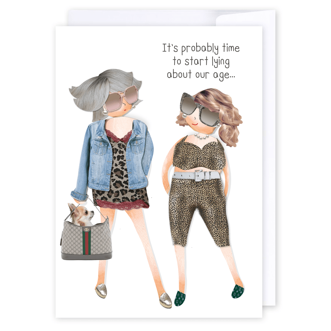 Lying about our age: NZ Made Greeting Card, Birthday, Hilda &amp; Co., New by iCandy Publishing