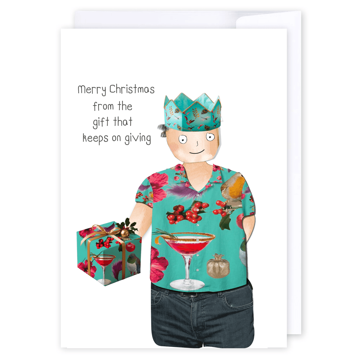 Man gift that keeps on giving: NZ Made Greeting Card, Christmas, Hilda &amp; Co., New by iCandy Publishing