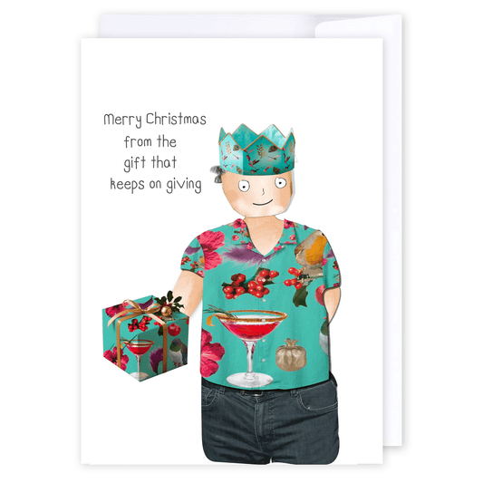 Man gift that keeps on giving: NZ Made Greeting Card, Christmas, Hilda & Co., New by iCandy Publishing