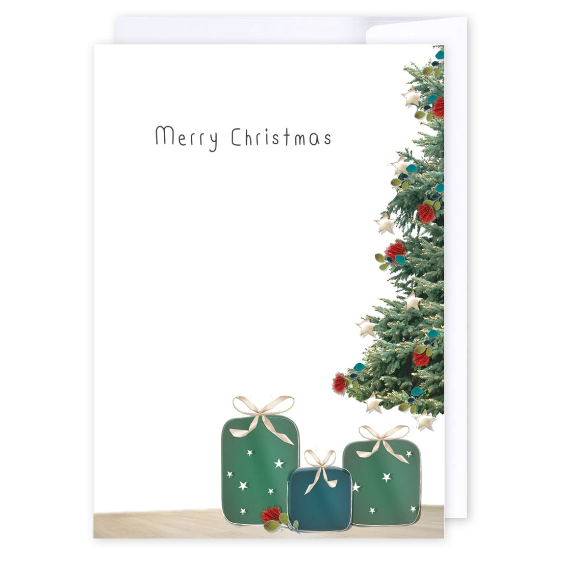 Merry Christmas Tree: NZ Made Greeting Card, Christmas, Kiwiana, by iCandy Publishing