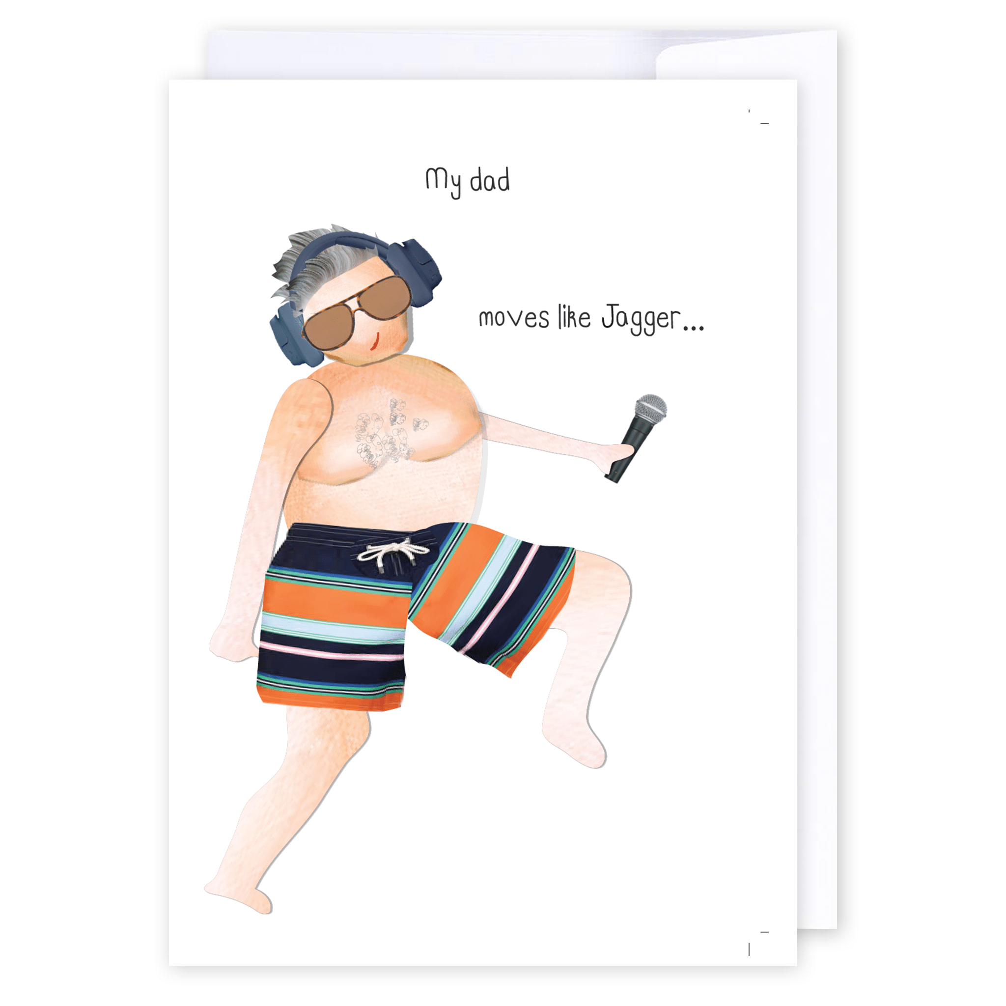 Moves like Jagger: NZ Made Greeting Card, Birthday, Dads, For Him by iCandy Publishing