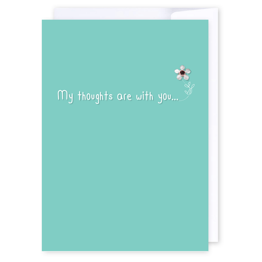 My thoughts are with you: NZ Made Greeting Card, Lisa's letters, New, Sympathy by iCandy Publishing