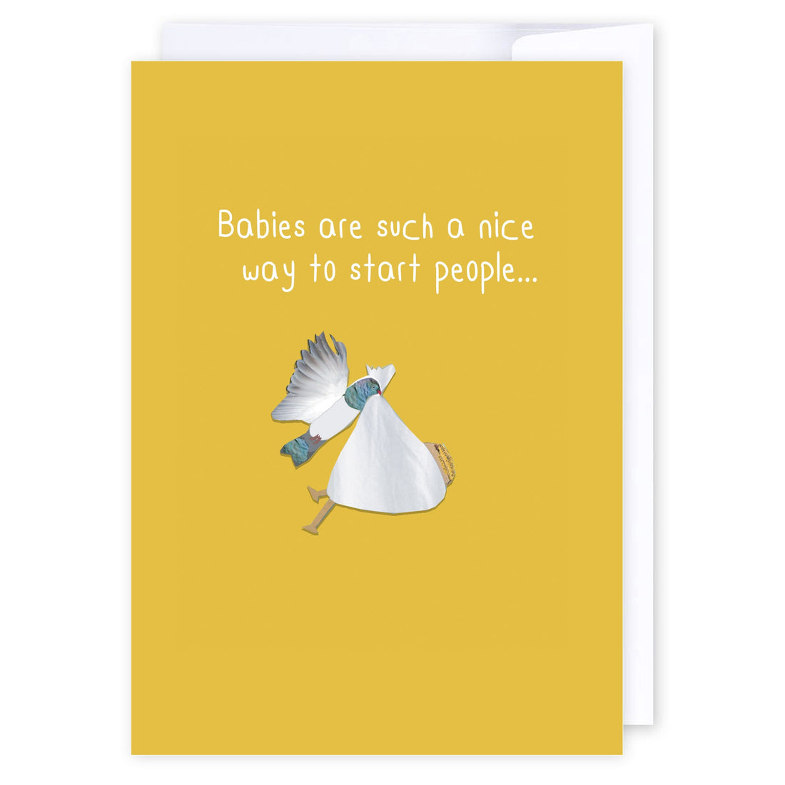 Nice way to start people: NZ Made Greeting Card, Baby, Jandal &amp; Ink, Kiwiana by iCandy Publishing