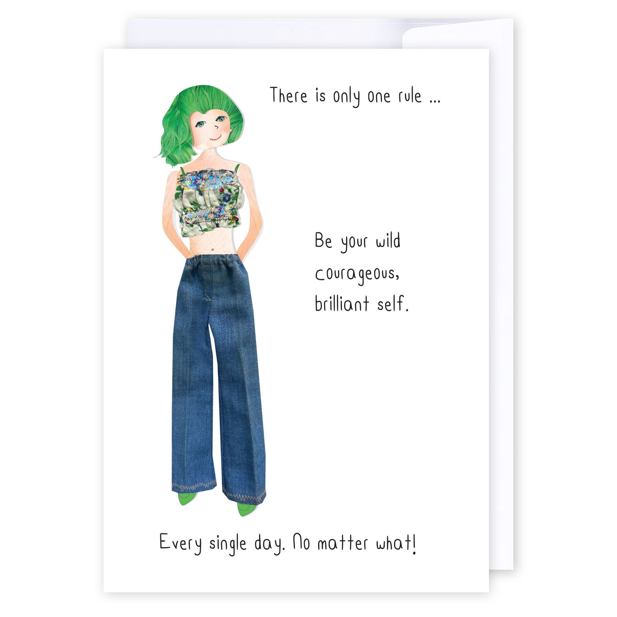 One rule: NZ Made Greeting Card, For Her, Inspiration, Lisa&