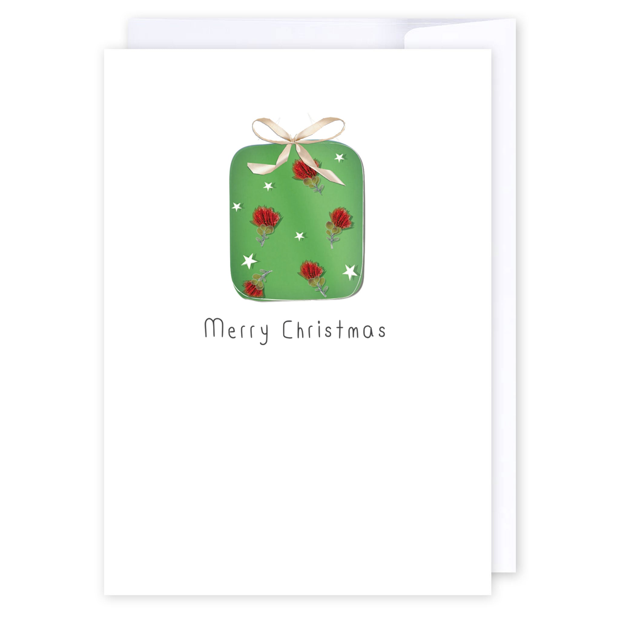 Pohutukawa Christmas Gift: NZ Made Greeting Card, Christmas, Kiwiana, by iCandy Publishing