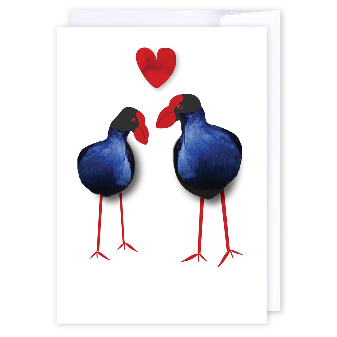 Pukekos: NZ Made Greeting Card, Anniversary, Kiwiana, Love by iCandy Publishing