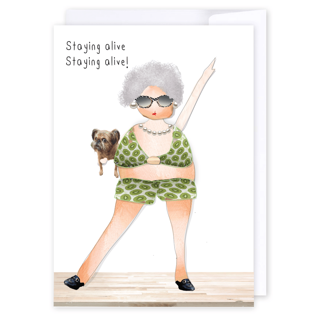 Staying alive: NZ Made Greeting Card, Birthday, For Her, Fun by iCandy Publishing
