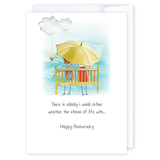 Storms Of Life: NZ Made Greeting Card, Anniversary, Lisa's letters, by iCandy Publishing