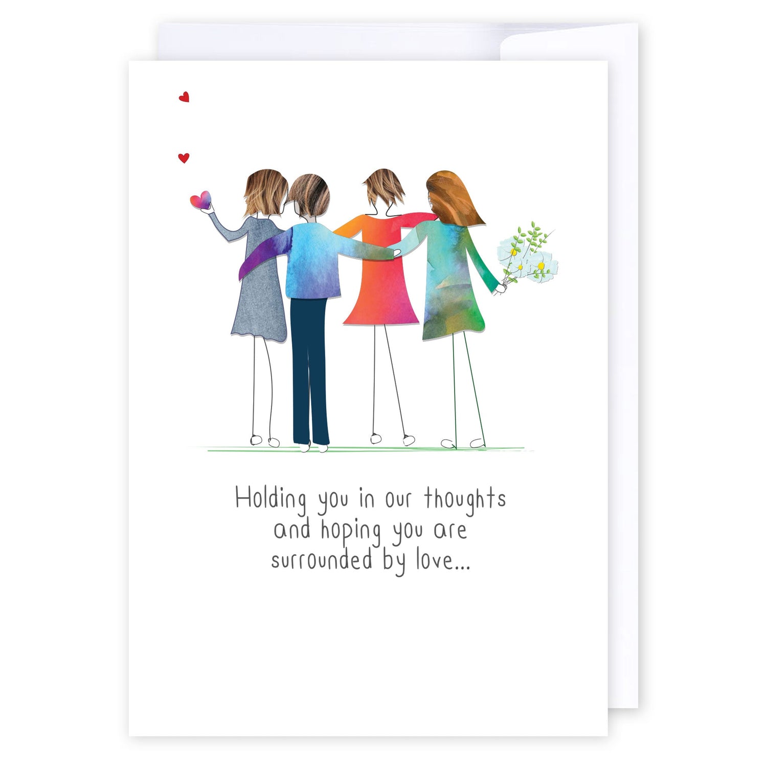 Surrounded by love: NZ Made Greeting Card, Sympathy, Thinking of you, by iCandy Publishing