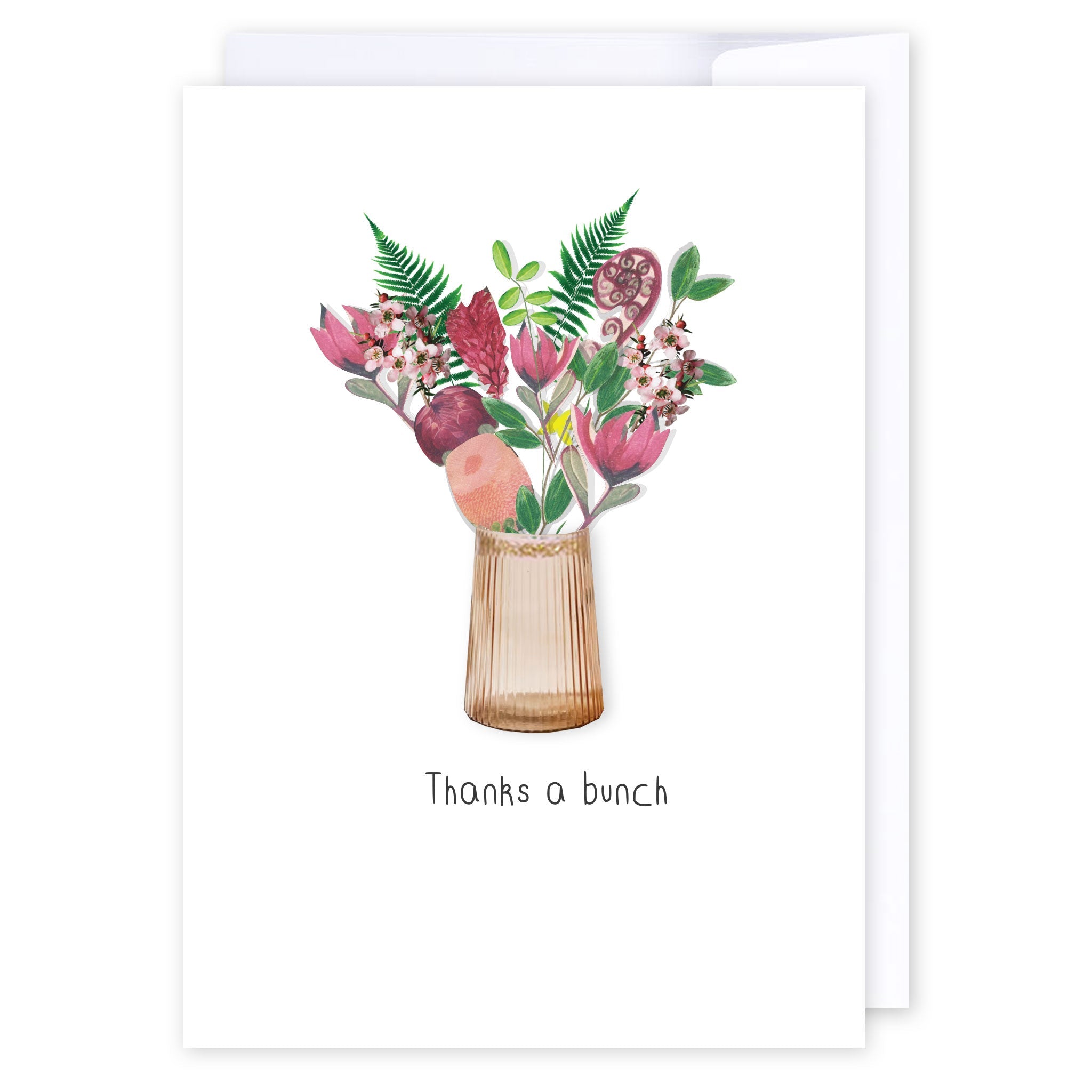 Thanks a bunch NZ: NZ Made Greeting Card, Appreciation, Jandal &amp; Ink, Kiwiana by iCandy Publishing