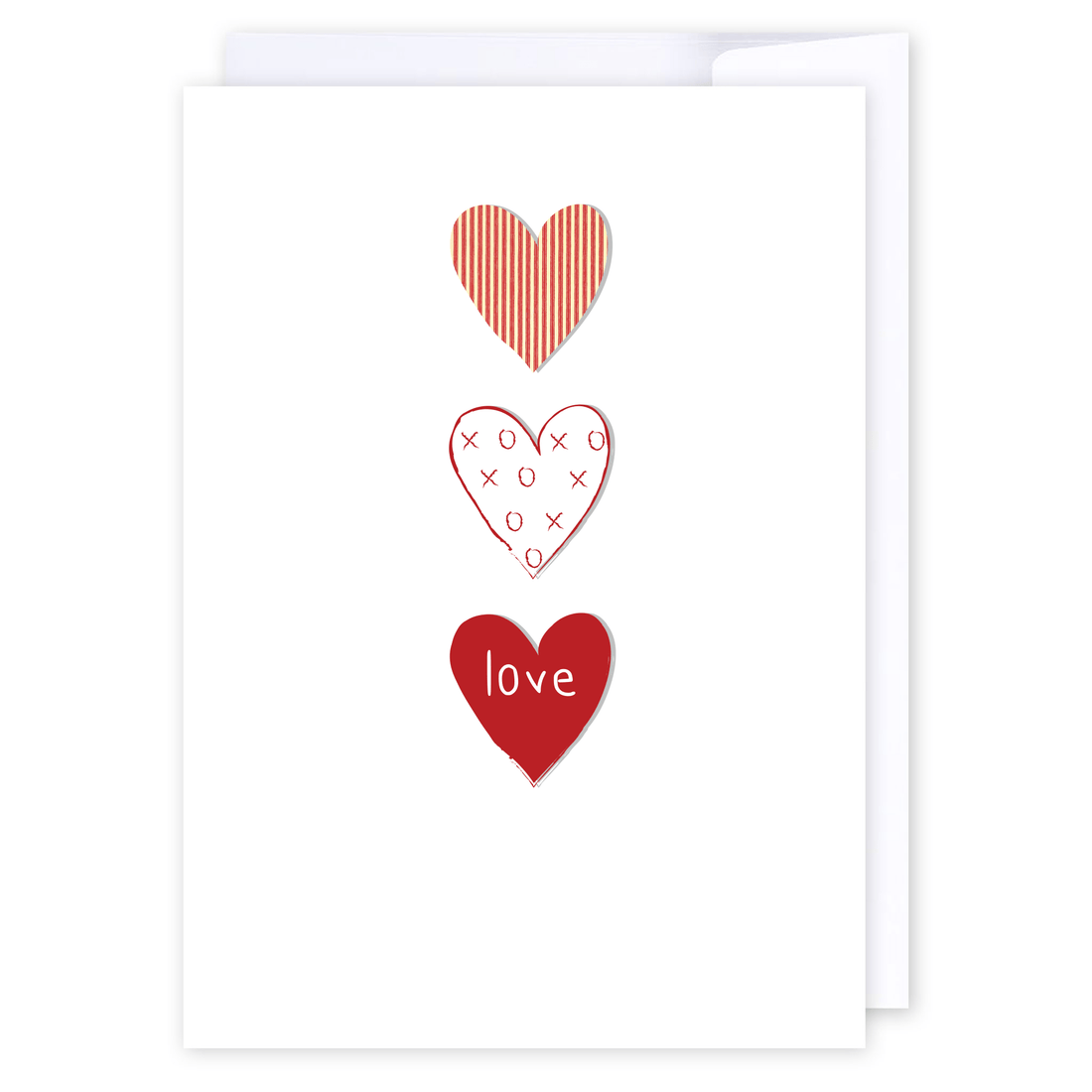 Three tier love hearts: NZ Made Greeting Card, Lisa&