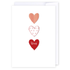 Three tier love hearts: NZ Made Greeting Card, Lisa&