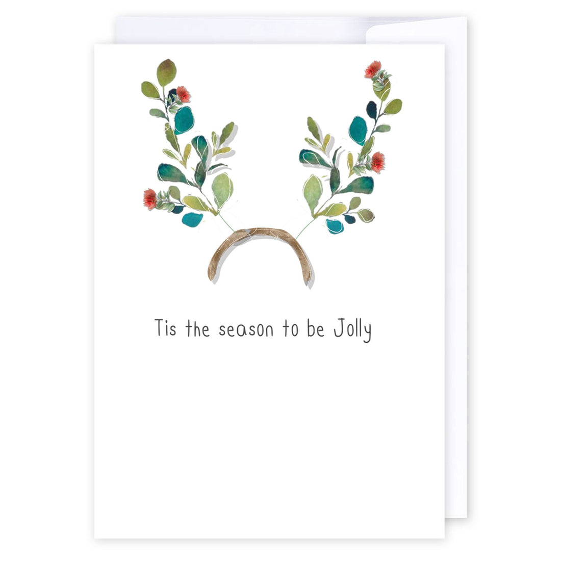 Tis The Season Antlers: NZ Made Greeting Card, Christmas, Kiwiana, by iCandy Publishing