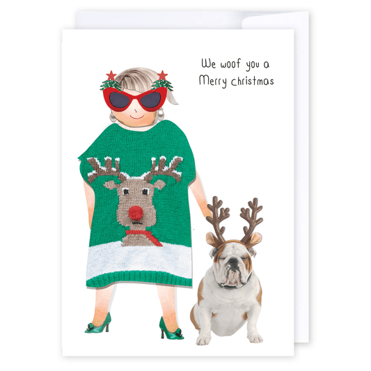 We Woof you a Merry Christmas: NZ Made Greeting Card, Christmas, Hilda & Co., New by iCandy Publishing